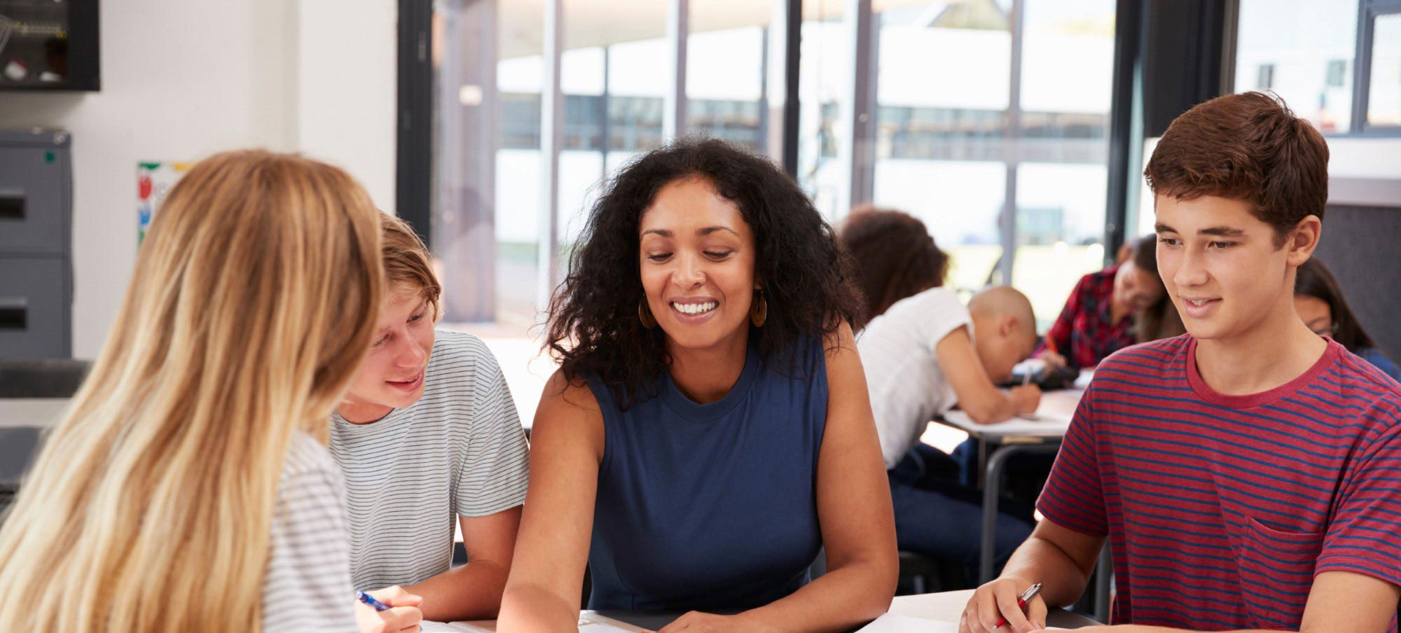 Teacher with Students